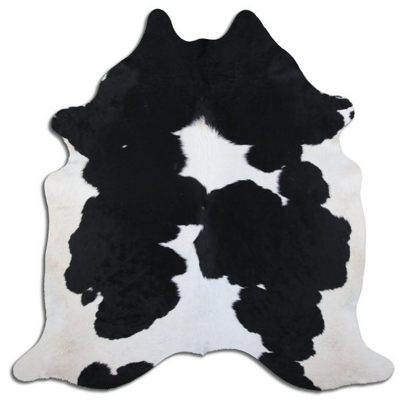 RugAddiction Cowhide Area Rug in Black/White Wayfair